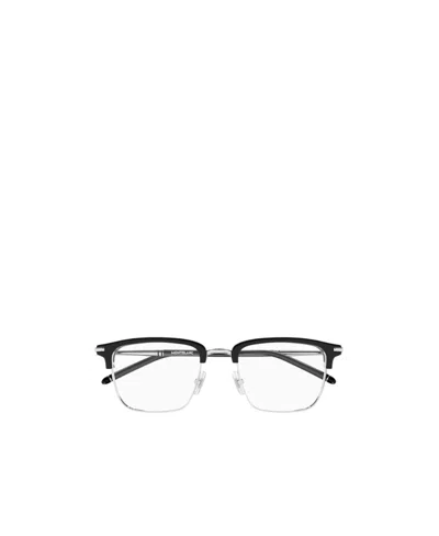 Montblanc Contrasting-bridge Detail Glasses In White