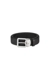 Montblanc Contrasting Logo Belt In Black