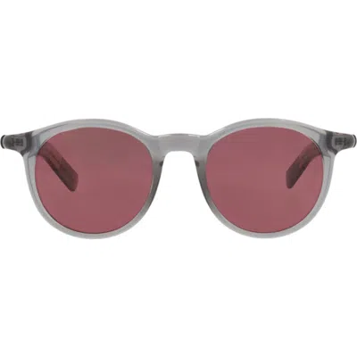 Montblanc Core Small Round Sunglasses In Burgundy