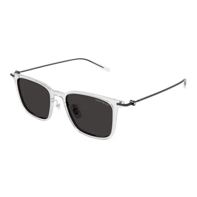 Montblanc Crystal Metal Sunglasses In White