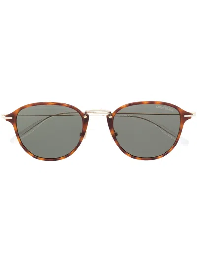 Montblanc D-frame Sunglasses In Brown