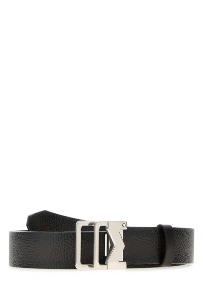MONTBLANC MONTBLANC DARK BROWN LEATHER BELT