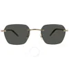 Montblanc Dark Grey Geometric Men's Sunglasses Mb0270s 001 51 In Grey
