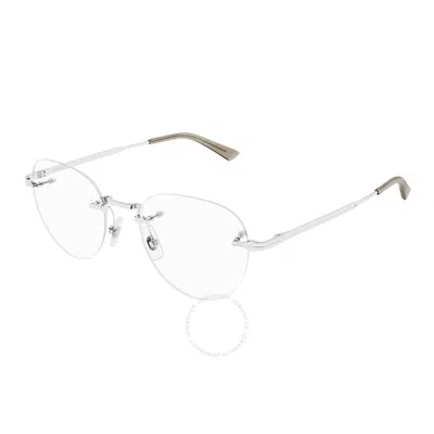 Montblanc Demo Oval Men's Eyeglasses Mb0268o 002 52 In Metallic
