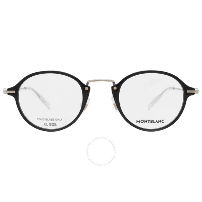 Montblanc Demo Oval Men's Eyeglasses Mb0297o 001 49 In Black / Gold