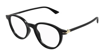 Montblanc Demo Oval Men's Eyeglasses Mb0340o 001 50 In Animal Print