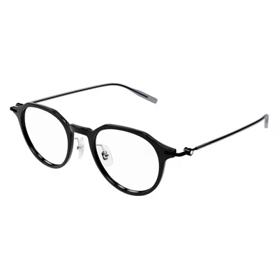 Montblanc Demo Oval Men's Eyeglasses Mb0355o 001 49 In Black