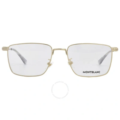 Montblanc Demo Rectangular Men's Eyeglasses Mb0308o 001 54 In Gold