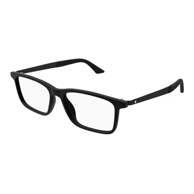 Montblanc Demo Rectangular Men's Eyeglasses Mb0333o 001 55 In Black