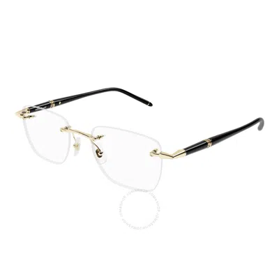 Montblanc Demo Rectangular Men's Eyeglasses Mb0346o 001 53 In Neutral