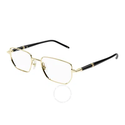 Montblanc Demo Rectangular Men's Eyeglasses Mb0347o 004 54 In Black