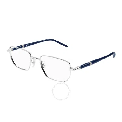 Montblanc Demo Rectangular Men's Eyeglasses Mb0347o 005 54 In Metallic