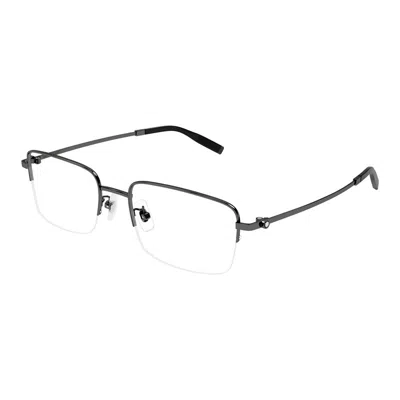 Montblanc Demo Rectangular Titanium Men's Eyeglasses Mb0313oa 003 54 In White