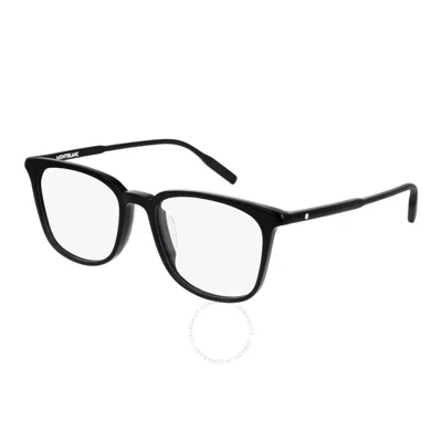Montblanc Demo Square Men's Eyeglasses Mb0089ok 001 52 In Black