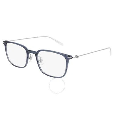 Montblanc Demo Square Men's Eyeglasses Mb0100o 004 52 In Blue