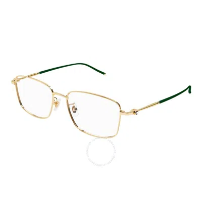 Montblanc Demo Square Men's Eyeglasses Mb0140ok 008 56 In Gold
