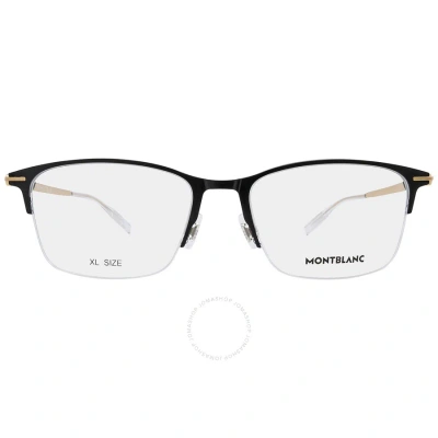 Montblanc Demo Square Men's Eyeglasses Mb0284oa 003 54 In Black / Gold