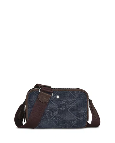 Montblanc Denim Crossbody Bag In Blue