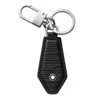 Montblanc Diamond Shaped Leather Keychain In Black
