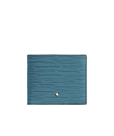 Montblanc Double-fold Wallet In Blue