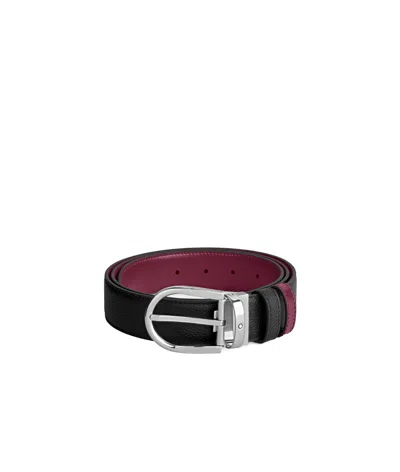 Montblanc Double-sided Belt In Black