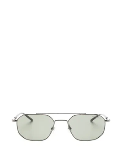 Montblanc Double-bridge Sunglasses In Gray