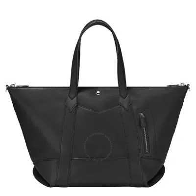 Montblanc Duffle Soft Leather Bag In Black