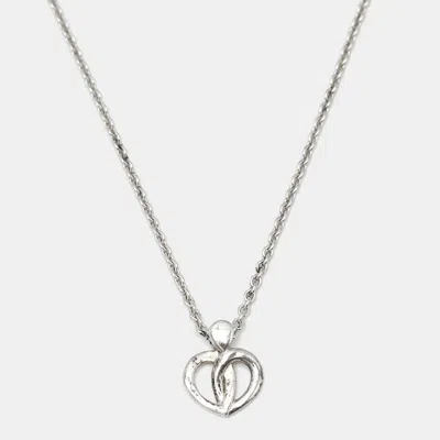 Pre-owned Montblanc Emblem Coeur De Petals Sterling Silver Necklace
