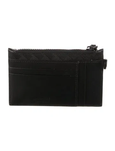 Pre-owned Montblanc Embossed Leather Wallet W/ Tags In Black