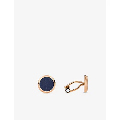 Montblanc Mens Meisterstück Rose Gold Pvd Plated Stainless-steel Cuff Links