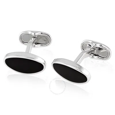 Montblanc Essential Sartorial Cufflinks In Silver Tone/black