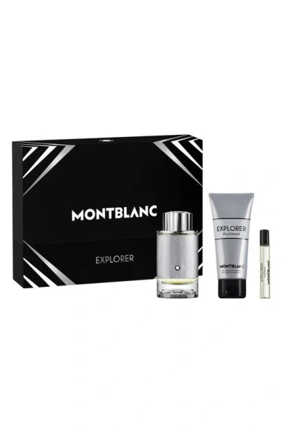 Montblanc Explorer Platinum Eau De Parfum Set $154 Value In White