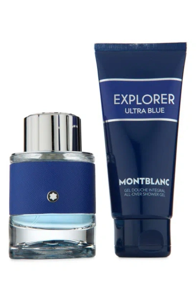 Montblanc Explorer Ultra Blue Eau De Parfum Set In White