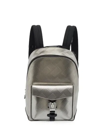 Pre-owned Montblanc Extreme 3.0 Embossed Backpack In Silver