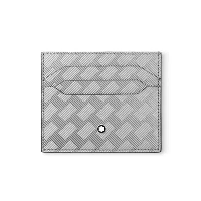 Pre-owned Montblanc Extreme 3.0 Leather 6cc Card Holder Case Cover Wallet Purse For Men In Silver
