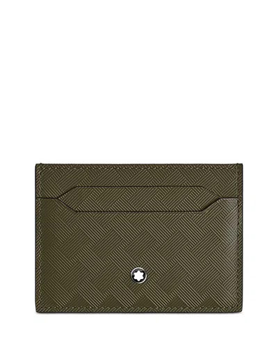 Montblanc Full-grain Leather Cardholder In Green