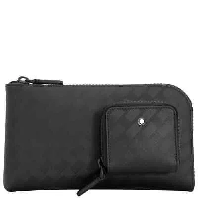 Pre-owned Montblanc Extreme 3.0 Wallet 6cc With Pocket 129981 129981 In Black