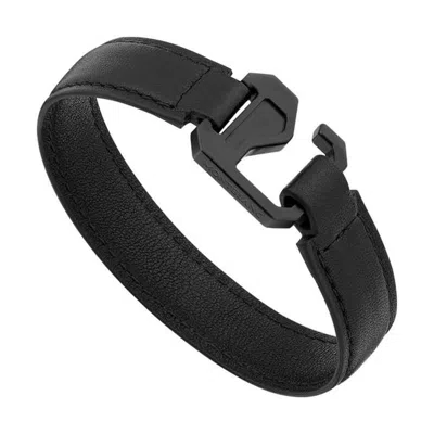 Montblanc Extreme Black Leather Bracelet