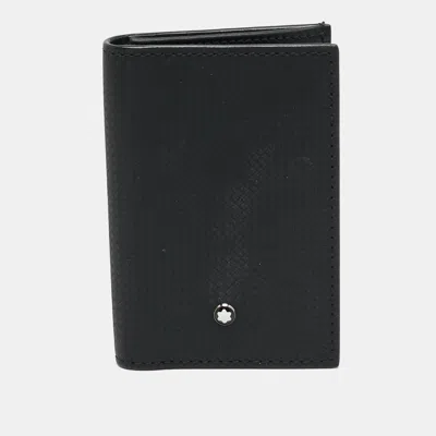 Pre-owned Montblanc Extreme Black Leather Business Card Holder