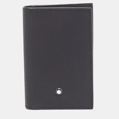 Pre-owned Montblanc Extreme Black Leather Card Holder