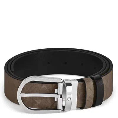 Montblanc Extreme Leather Horseshoe 35mm Reversible Belt In Multi