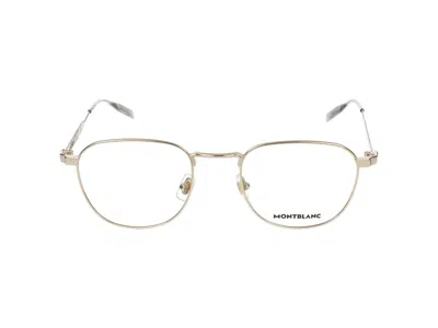 Montblanc Eyeglasses In Gold Gold Transparent