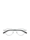 Montblanc Eyewear Round Frame Glasses In Metallic