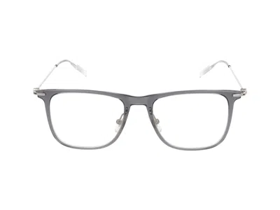 Montblanc Eyeglasses In Grey Silver Transparent