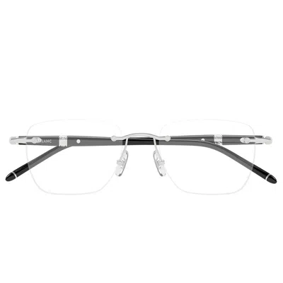 Montblanc Eyeglasses Mb0346 O 004 Silver Black/transparent Men