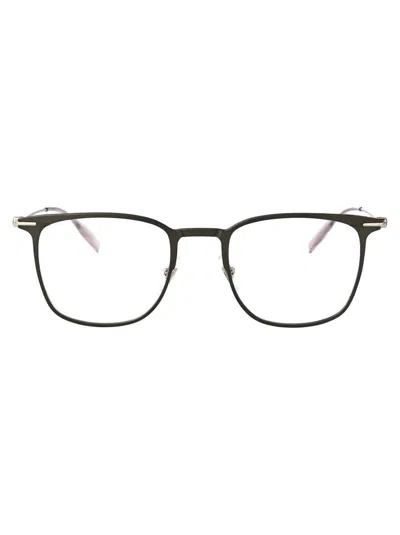Montblanc Wayfarer-frame Glasses In Grey-silver-transparent