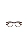 Montblanc Eyewear Oval Frame Glasses In Brown