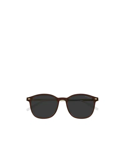 Montblanc Eyewear Oval Frame Sunglasses In Gray