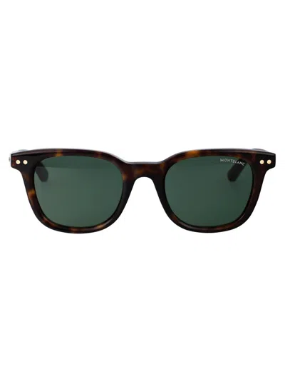 Montblanc Eyewear Panthos Frame Sunglasses In Brown