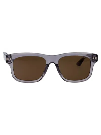 Montblanc Eyewear Panthos Frame Sunglasses In Gray